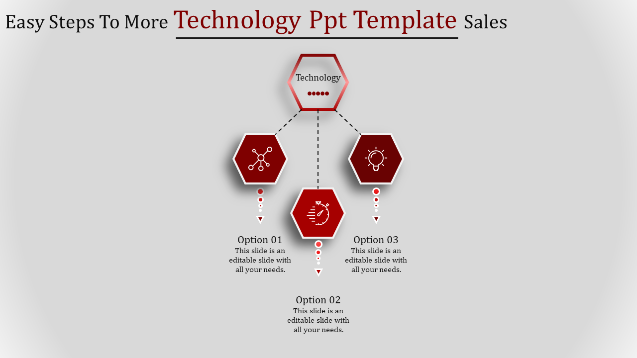 technology ppt template-Easy Steps To More Technology Ppt Template Sales-3-Red